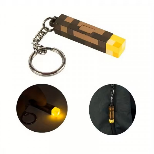 Minecraft USB klíčenka s LED světlem