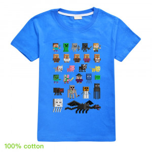 T-shirt Minecraft Figures cotton