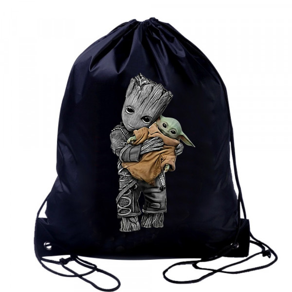 Zatahovací taška (batoh) Baby Yoda and Groot