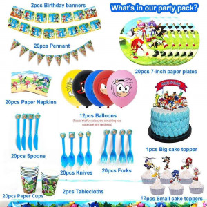 Kids birthday party decoration set Sonic