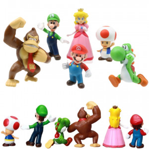 Figurky Super Mario Bros 6 kusů v krabici