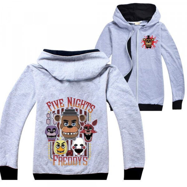 Tepláková bunda na zip FNAF Gray