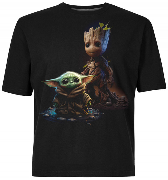 Tričko Grogu & Baby Groot 2. jakost