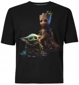 Tričko Grogu & Baby Groot 2. jakost