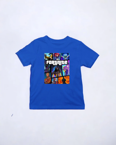 T-shirt Fortnite GTA blue