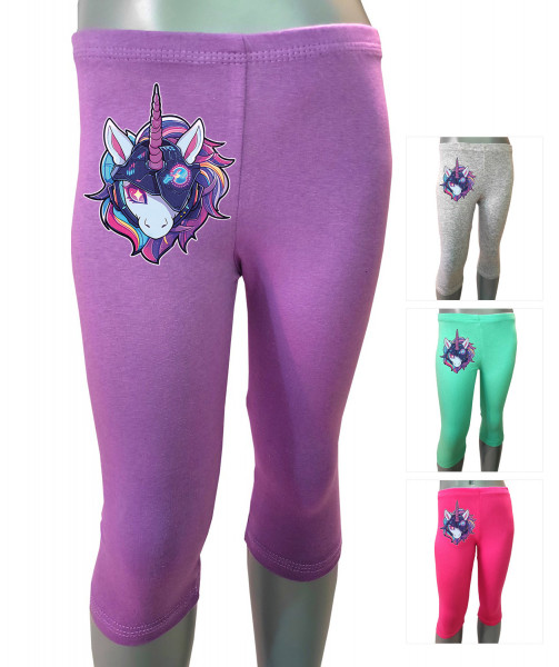 Dívčí 3/4 legíny Unicorn Patch 4 barvy