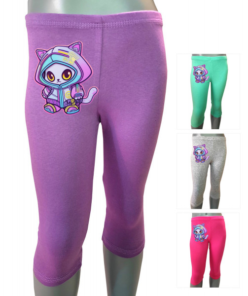 Dívčí 3/4 legíny Cyber Cat 4 barvy