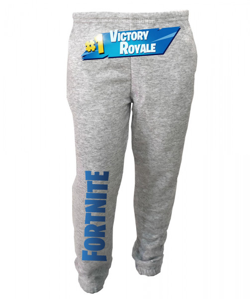 Tepláky Fortnite Victory Šedá žíhaná