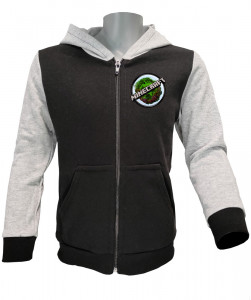 Tepláková bunda na zip Minecraft Black Gray